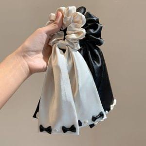 Satin Tassel Scrunchie Elite - Artisanal High-Tension Hair Coil for Luxurious Low Buns