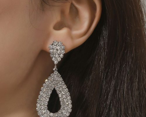1pc Rhinestone Water Drop Earrings Copper Jewelry rjmrdawzi9ayv0ct9b3sgdkm4tw83pu9j7lef5hnz4